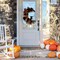 Halloween Wreaths Moon Cat Wreath Garland for Front Door with Lights - Yellow
